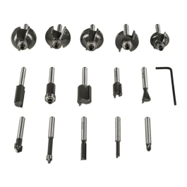 Ryobi Caja 15 Cortadores Variados Vástago Ø 6 mm RAKRBS15