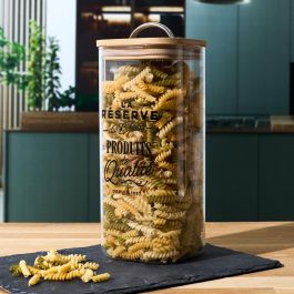 Cook Concept Tarro Conserv. Bistrot 1,5 L Vidrio Borosilicato Tapa Bambú Acero Inoxidable