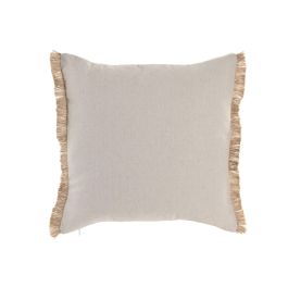 DKD Home Decor Cojín Boho de Algodón y Yute Beige Natural 45 x 45 cm (2 Unidades) Cushions 2c25