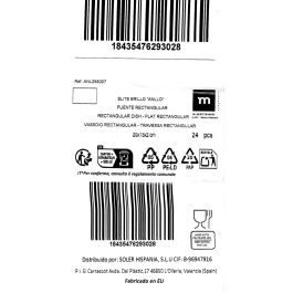 La Mediterranea Bandeja Rectangular 20 cm x 13 cm (24 Unidades)