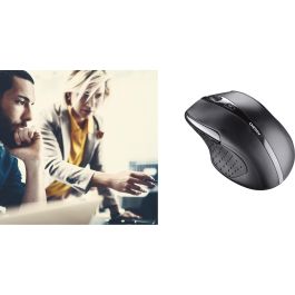 Cherry MW 3000 Ratón Inalámbrico Ergonómico 5 Botones 1000/1750 DPI Negro