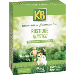 KB Semillas de césped Rústico 150m² Césped duradero en todos los terrenos mezcla equilibrada resistente y duradero rápido establecimiento finura densidad resistencia sequía Precio: 34.50000037. SKU: B149Z9G688