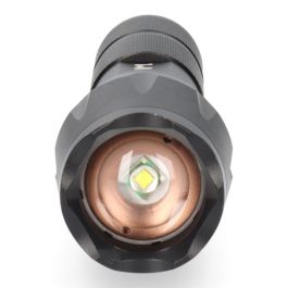 Edm Linterna de aluminio con zoom, 1 LED, 3 modos de luz (140lm/50lm/flash), 3W, 6500K, hasta 5h autonomía, 3xAAA incluidas