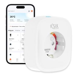 Enchufe Inteligente KSIX Smart Energy Slim WiFi 250V Blanco Enchufe Inteligente KSIX Smart Energy Slim WiFi 250V Blanco