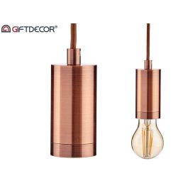 Lampara Colgante Acero Bronce Giftdecor 9CM (12 Unidades) Lampara Colgante Acero Bronce Giftdecor 9CM (12 Unidades)