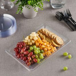 Bandeja rectangular transparente Algon 36x23 cm (18 Unidades) Bandeja rectangular transparente Algon 36x23 cm (18 Unidades)