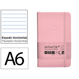 Antartik Cuaderno A6 Tapa Dura Hojas Rayas Rosa Pastel 100 Hojas 80gr FSC Precio: 4.49999968. SKU: B1A6BF7KVN