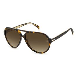 David Beckham Gafas 1091/S Gafas de Sol Hombre Clásicas Aviador Montura Acetato Havana Cristales Marrones 60mm 140mm