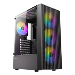 Antec AX27 RGB Midi Tower Negro - Caja PC Gaming con 3 Ventiladores RGB Preinstalados Frontales Precio: 49.50000011. SKU: B12HCNRMW2