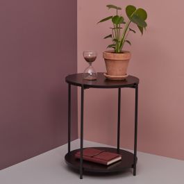 Day Mesa Auxiliar Negra Diámetro 40 cm Altura 50 cm