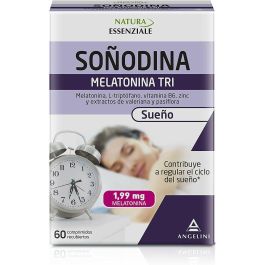 Natura Essenziale SOÑODINA Melatonina 1,99 mg para un Sueño Reparador y Descanso. Regula Ciclo Circadiano, 60 Comprimidos