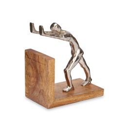 Figura Decorativa Posalibros Plata y Madera Giftdecor 16.5x18.5x9.5 cm (6 Unidades) Figura Decorativa Posalibros Plata y Madera Giftdecor 16.5x18.5x9.5 cm (6 Unidades)
