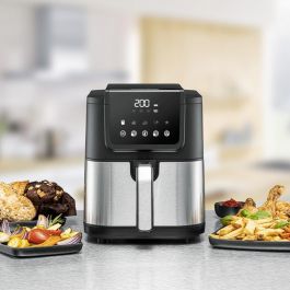 ROMMELSBACHER FRH 1500 Freidora de aire caliente 5L, 1500W, 80-200°C, Negro. Con horneado y asado a la parrilla