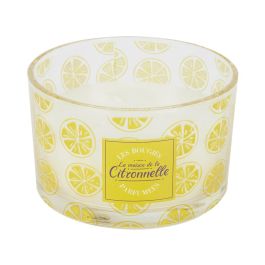 Home Deco Factory Vela Citronela 3 Mechas Antimoustique Recipiente Vidrio 370g Duración 28h