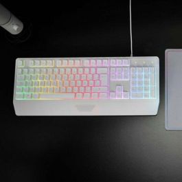 Teclado Gaming SemiMecánico Mars Gaming MK124/ Blanco