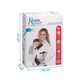 KioKids Portabebés Ergonómico: Mochila Crecimiento Sano, Postura M y C, para Bebés +4 Meses, con Capucha y Protectores Lavables - Beige-Marrón KioKids Portabebés Ergonómico: Mochila Crecimiento Sano, Postura M y C, para Bebés +4 Meses, con Capucha y Protectores Lavables - Beige-Marrón