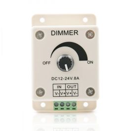 Dimmer para Tira LED Unicolor 12-24V DC, Potencia 96W (12V) / 192W (24V), Control Manual con Rueda Táctil y Memoria Precio: 2.50000036. SKU: B169N9NHTB