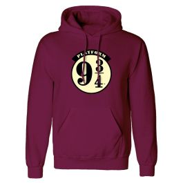 Sudadera con Capucha Unisex Harry Potter Platform 9 and 3 Quarters Burdeos Precio: 99.1111. SKU: B1BP24MFX8
