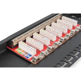 Digitus Cat.6A Slim Patch Panel apantallado, 8 puertos, 0.5 HE, 10 pulgadas