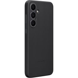 Samsung Funda Kindsuit para Galaxy S25 FE, Funda Blanda, Polipiel y Silicona, Protección Antiamarilleamiento, Negro