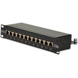 Digitus Patchpanel 12 Puertos Cat5e Apantallado RJ-45 Negro 1U Montaje en Bastidor EIA/TIA 568 ISO/IEC DIS 11801 Precio: 48.50000045. SKU: B1E8WJQ5B9