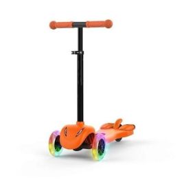 PATINETE INFANTIL LEOTEC CHILDREN SCOOTER ORANGE - REPRODUCCIÓN MP3 - RUEDAS CON LUCES LED - HUMO DE COLORES - BAT. 2200MAH - HASTA 50KG