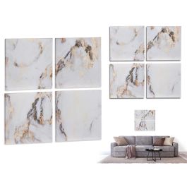 Lienzo 4 Piezas Mármol Blanco 35x35 cm Giftdecor - Canvas (6 Unidades) Precio: 55.94999949. SKU: S3608709