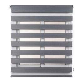 Cintacor - Stor Planet Clip & Fix Estor Enrollable Noche y Día Plata 150x180cm Control de Luz Versátil