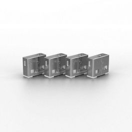 Lindy Bloqueadores de Puertos USB - Pack de 4, Codificación por Color: Blanco