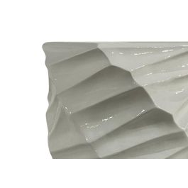 DKD Home Decor Macetero Moderno de Fibra de Vidrio Blanco 35 x 35 x 71.5 cm