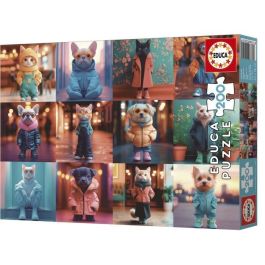 Educa Puzzle 200 piezas Animales de Moda +6 años con cola FIX PUZZLE®