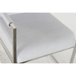 DKD Home Decor Butaca Moderno Blanco Acero Poliester 57 x 92 x 75 cm