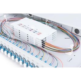 Digitus LWL Spleißbox 1HE 24x LC DX OS2 Caja de Empalme Fibra Óptica Gris