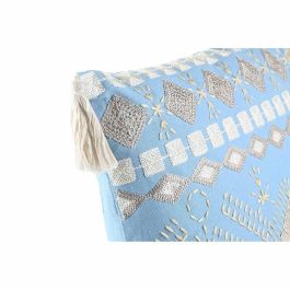 Cojin DKD Home Decor Azul Blanco 15 x 40 x 40 cm