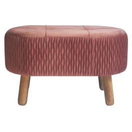 DKD Home Decor Descalzadora Rosa Dorado Metal Velvet 80 x 40 x 47 cm Set de 2