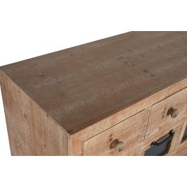 DKD Home Decor Cajonera Cottage Natural Negro Madera Metal 110 x 40 x 92.5 cm 16 Cajones