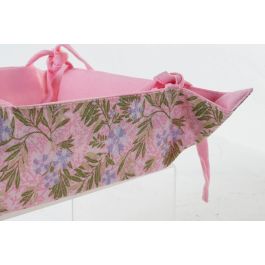 Cesta Shabby DKD Home Decor Verde Rosa 34 x 8 x 34 cm (6 Unidades) Cesta Shabby DKD Home Decor Verde Rosa 34 x 8 x 34 cm (6 Unidades)