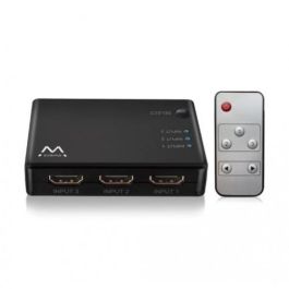 Ewent Switch HDMI EW3730 4K 3x1 con mando a distancia, detección automática de entrada