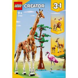LEGO 31150 Creator 3en1 Safari Animales Salvajes, Juguete con Figuras: Jirafa, Gacelas y León
