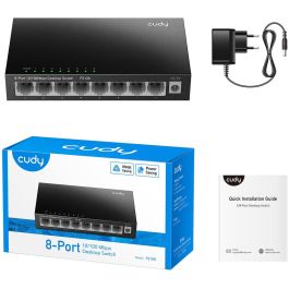 Cudy FS108 Switch No Administrado Fast Ethernet 10/100 Puertos RJ-45 Ethernet Negro
