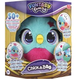 Diset Funtasy Family Chick-A-Boo Peluche Interactivo Mamá Gallina Incuba Huevos, Pollitos, Sonidos. Incluye 2 Huevos y 2 Pollitos. Edad 3+