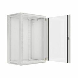 Lanberg WF01-6418-10S Armario Rack de Pared 18U, Color Gris, 60 kg de Capacidad Máxima