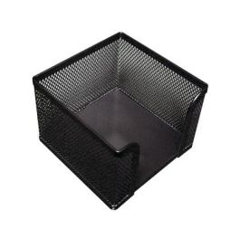 Soporte Taco De Papel Q-Connect Metalico Rejilla Negro 95x95x80 mm