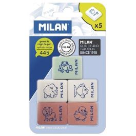 Milan Goma de Borrar de Caucho Sintético tipo Miga de Pan para Lápiz de Grafito, Suave, Blíster de 5 Unidades Precio: 1.49999949. SKU: B1JTFPN55B