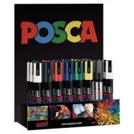 POSCA Expositor Marcador PC-5M-3D Surtido - 36 Unidades (6 Blancos, 5 Negros, 5 Plateados, 5 Rojos, 5 Verdes, 5 Amarillos, 5 Azules) Precio: 87.68999954. SKU: B1KP5JPB3S