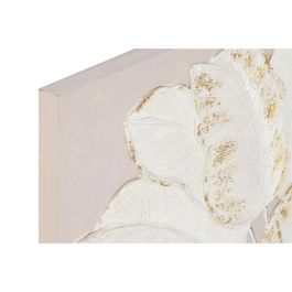 DKD Home Decor Cuadro Cottage Lienzo Hojas Palmera Blanco Beige 60 x 90 cm (2 Unidades)