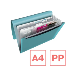 Esselte Carpeta Clasificadora Colour Breeze DIN A4 Polipropileno 6 Separadores Colores Surtidos