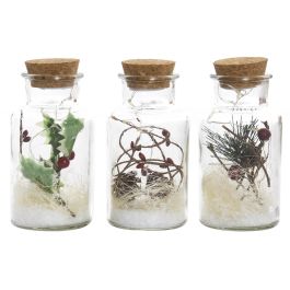 DKD Home Decor Adorno de Navidad Luminoso Estilo Alpino de Cristal y Corcho con LED, 14 cm de Alto, Natural, Pack de 3 Unidades Precio: 6.85344. SKU: B1E7FSVAG9