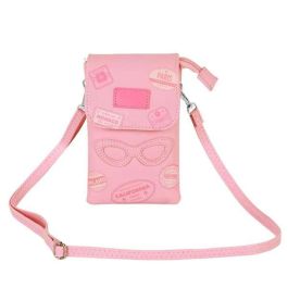 Barbie Bolso Móvil Travel 19x13x4 cm Rosa PVC Poliéster con dos compartimentos y bandolera ajustable