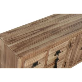 Mueble de TV Home ESPRIT Negro Natural Abeto Madera MDF 130 x 24 x 51 cm Mueble de TV Home ESPRIT Negro Natural Abeto Madera MDF 130 x 24 x 51 cm